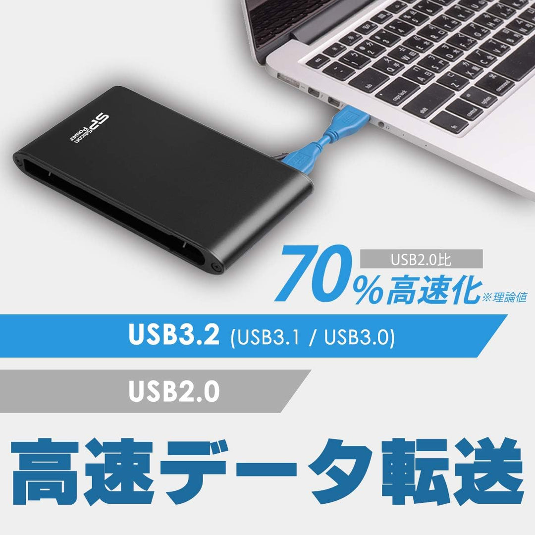 Silicon Power Armor A80 External Hard Drive 2000 GB Black