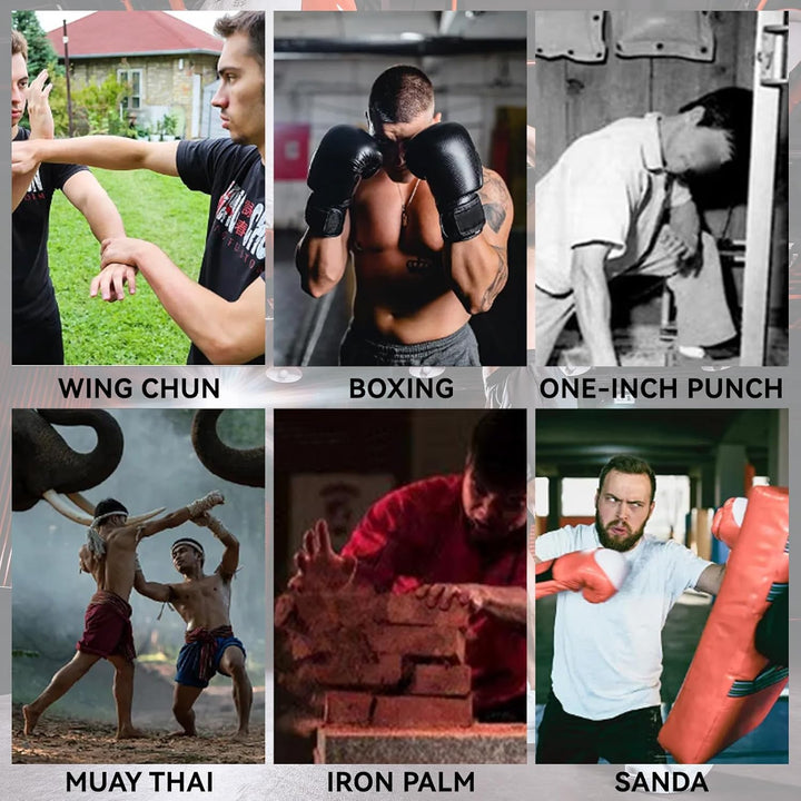 Wing Chun Sandsack, Hochwertiger Canvas Boxsack mit Reissverschluss für Kampfkunsttraining, 3 Grösse