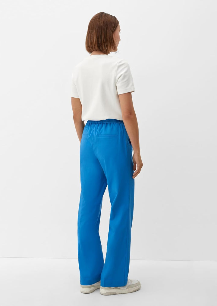 s.Oliver Damen Hose lang, Loose Fit 42 Blau, 42 Blau