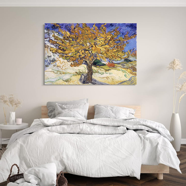 Printed Paintings Leinwand (80x60cm): Vincent Van Gogh - Maulbeerbaum (1889) 80x60 cm, 80x60 cm