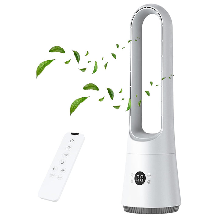 Leiser Turmventilator, Lüfter ohne Rotorblätter – 8 Stufen + Boost-Modus, 90° Oszillation, 5 m Fernb