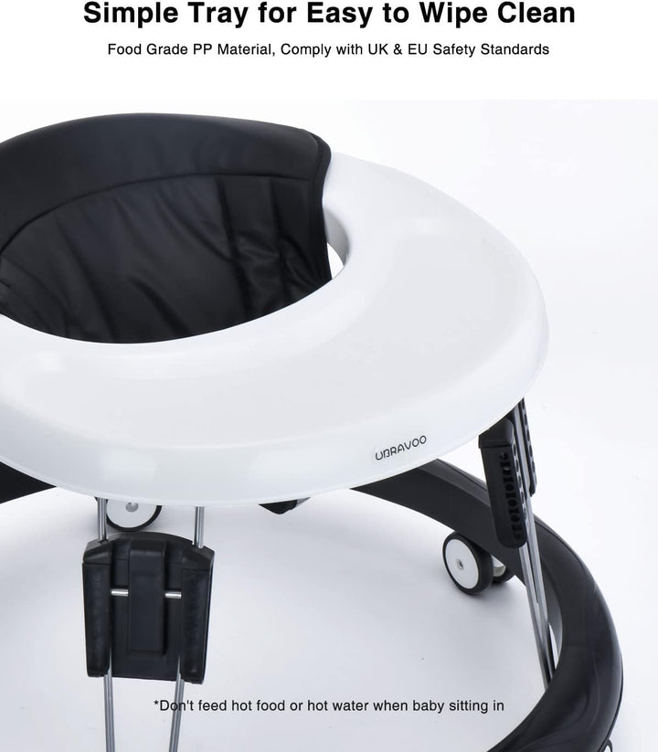 UBRAVOO Verstellbare Lauflernhilfen, Leicht zu reinigendes Tablett, Universal-Rollator Anti-Rollover
