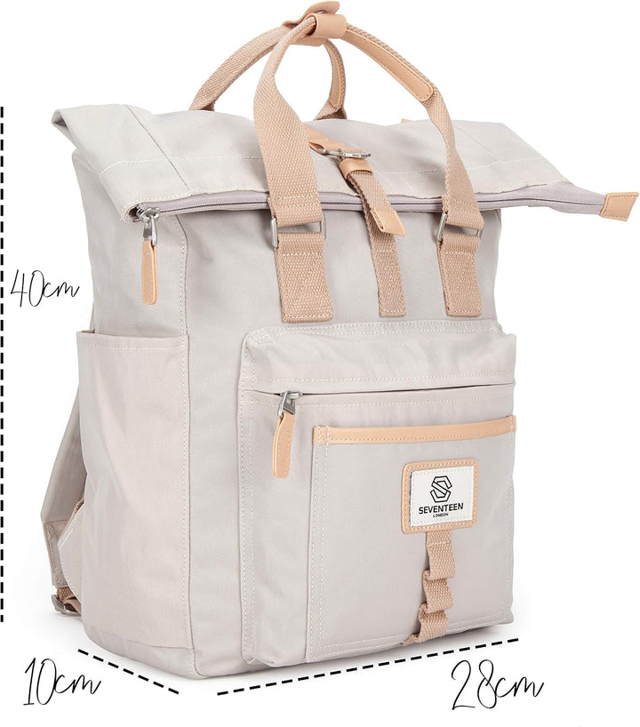 Moderner und stilvoller ‘Canary Wharf’ Rucksack mit einem klassischen gefalteten Roll Top Design – p