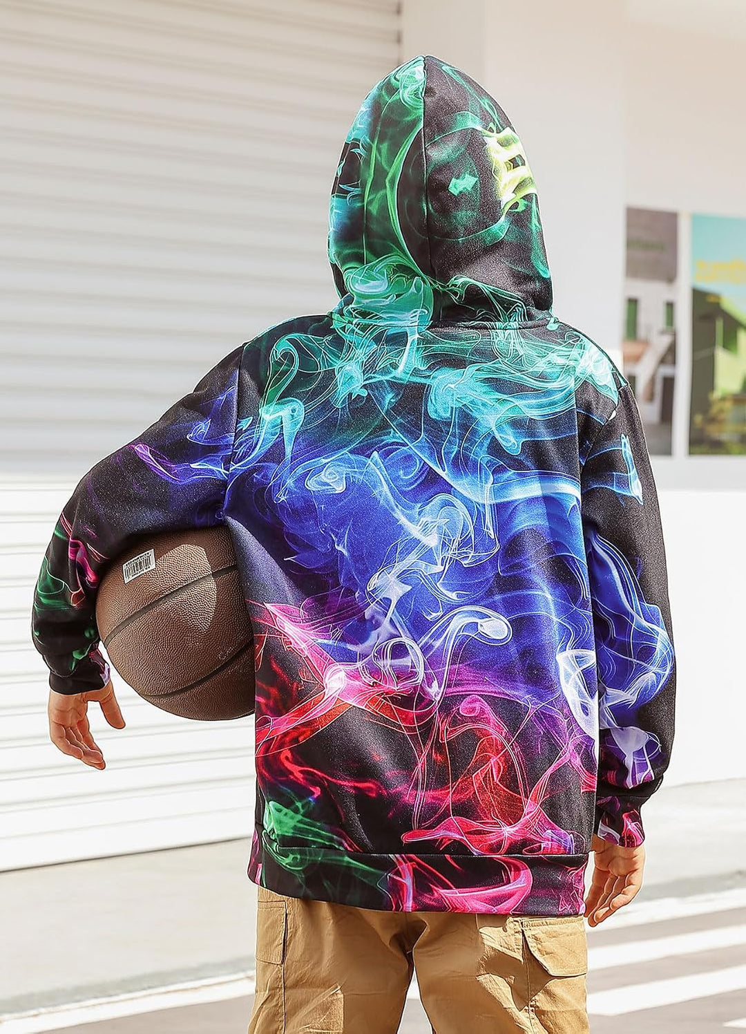 Fanient Pullover Jungen Mädchen 3D Print Fleece Hoodie Kinder Hooded Sweatshirt with Kangaroo Pocket