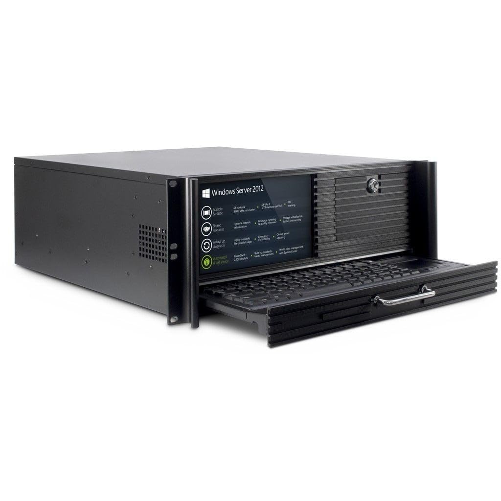 Inter-Tech 4U-4452-TFT Server-Gehäuse, schwarz, mit TFT Bildschirm und, 88887287
