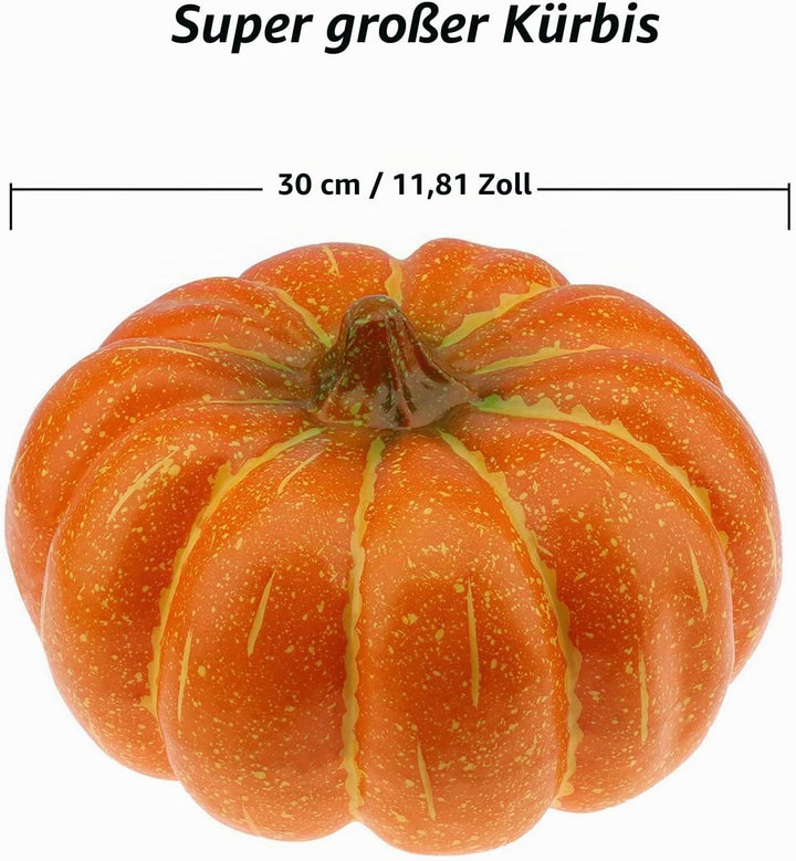 Gresorth 33 cm Super grosser künstlicher Kürbis für Im Freien Veranda