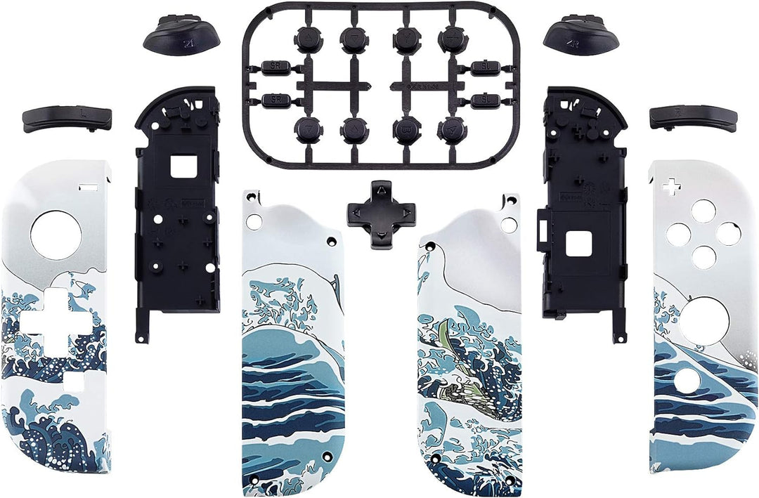 eXtremeRate NS Joycon Hülle &amp; Tasten, DIY-Ersatz Gehäuse Case Grips Skin Shell &amp; Knöpfe Buttons Umba