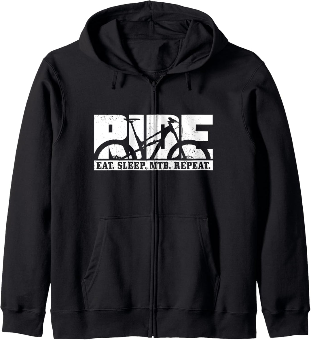 Mountainbike Eat Sleep MTB Repeat Mountainbiker Geschenk Kapuzenjacke