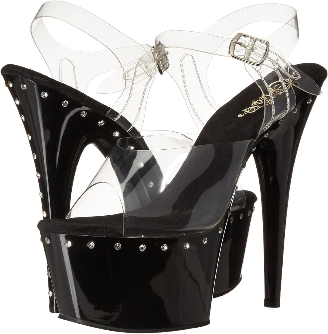 Pleaser ADORE-708LS CLR/Blk UK 4 (EU 37)