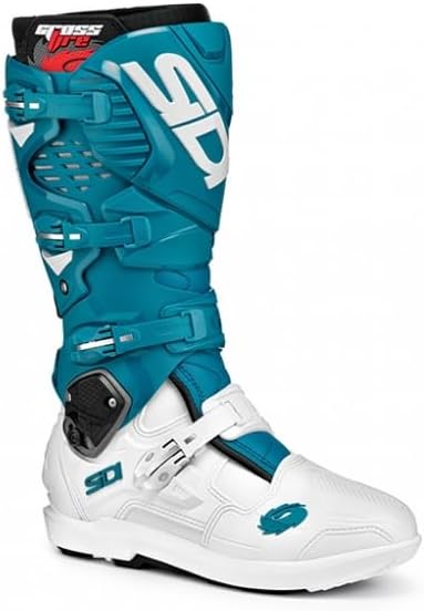 Sidi Fire3wsrs Herren STIEFEL 40 EU Weiss Petrol, 40 EU Weiss Petrol