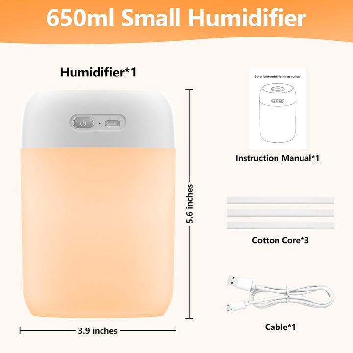 Luftbefeuchter schlafzimmer 500ML humidifier Beige clair, Beige clair