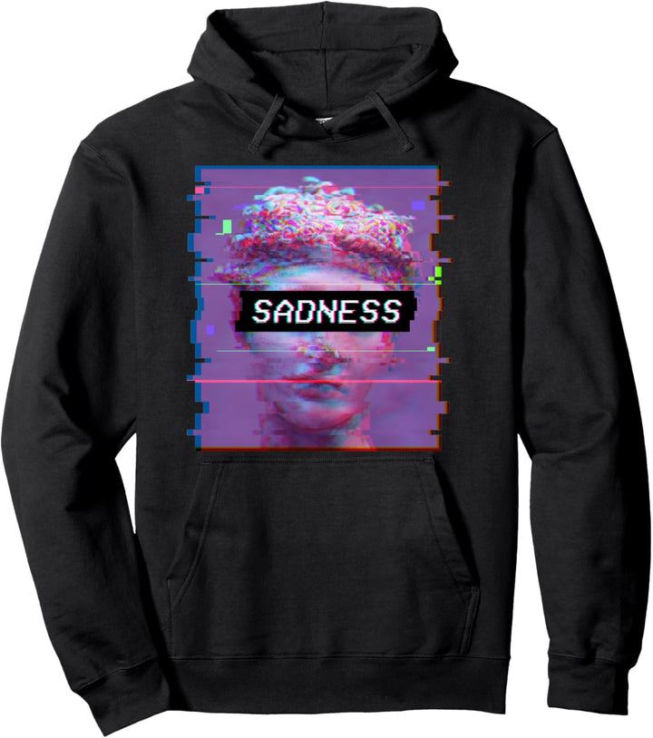 Vaporwave David Statue Aesthetic Art Sadness Michelangelo Pullover Hoodie
