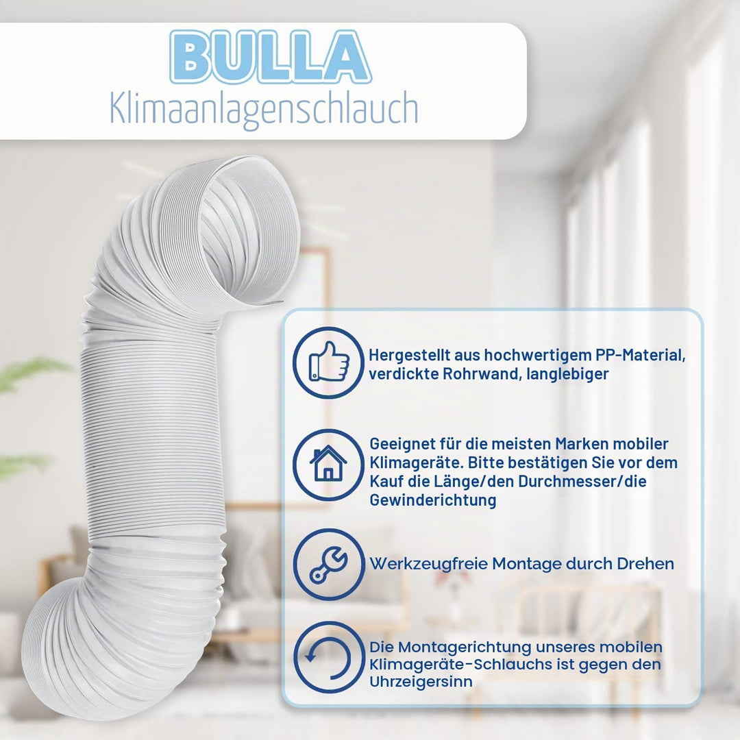 Abluftschlauch 150mm/130 mm, PVC Flexibel Abluftschlauch Klimagerat,Klimaanlage Schlauch HitzebestäN