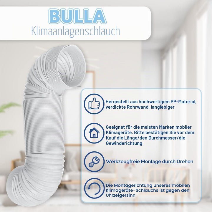 Abluftschlauch 150mm/130 mm, PVC Flexibel Abluftschlauch Klimagerat,Klimaanlage Schlauch HitzebestäN