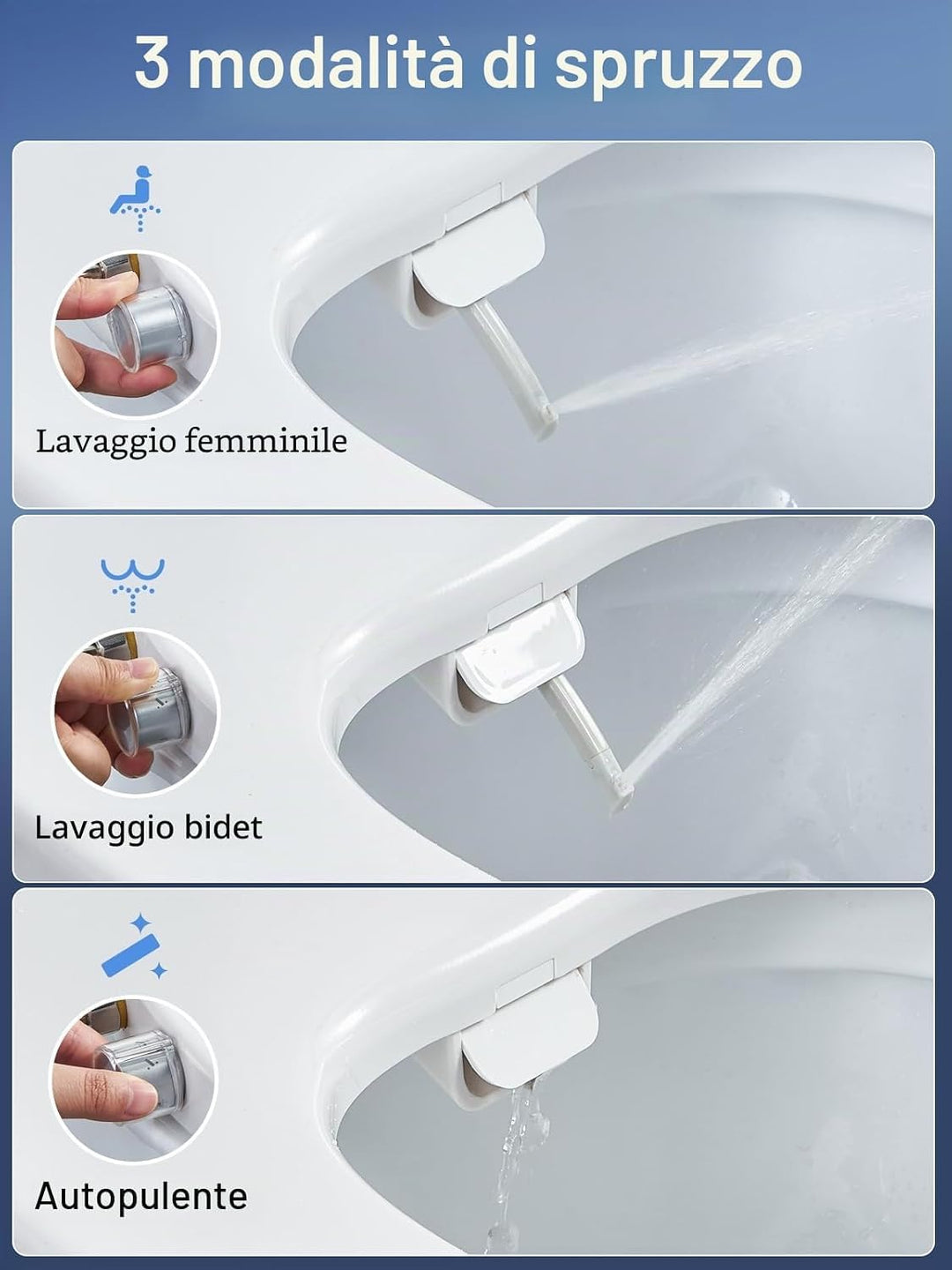 WC Sitz mit Bidet,YEAUPE PRO WC Sitze mit Absenkautomatik, nicht elektrisch, mit selbstreinigenden D
