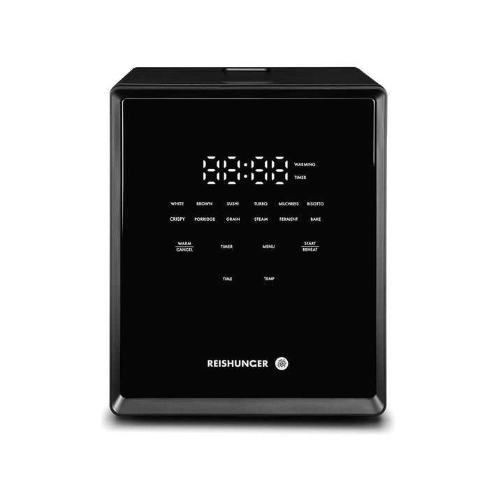 REISHUNGER Sumi Digitaler Reiskocher – 3 L – Schwarz, Schwarz