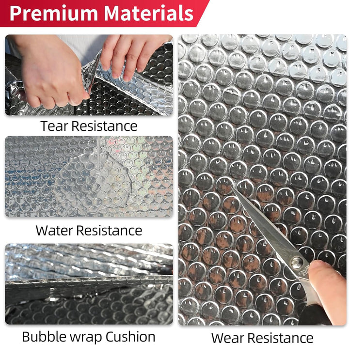 3mm reflektierendes einlagiges Blasen-Isolierung, 121,9cm × 6m doppelseitiges Aluminiumfolien-Isolie