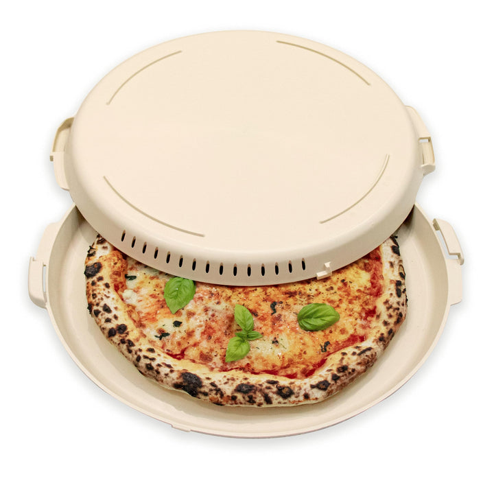 Original Wiederverwendbare Pizzabox seit 2022, Mehrweg Pizzakarton aus robustem Polypropylen für Piz