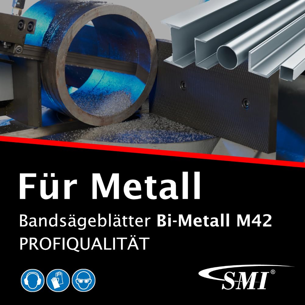 SMI 3er SET Bandsägeblatt Bi-Metall M42 Abmessung 2480 x 27 x 0,90 mm 10/14 ZpZ z.B. für Optimum, Ep