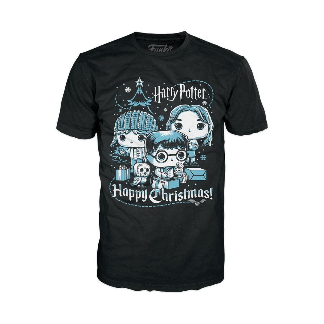 Funko Boxed Tee: Harry Potter Holiday- Ron, Hermione, Harry XL, XL