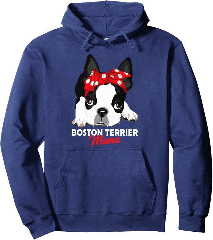 Boston Terrier Mama Hunde Frauchen Geschenkidee Pullover Hoodie