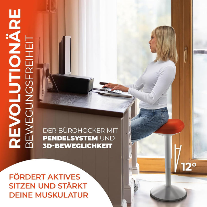 SMART-Sitzen: Bürohocker | Hocker | Sitzhocker ergonomisch für Arbeit &amp; Freizeit | Ergonomischer Hoc
