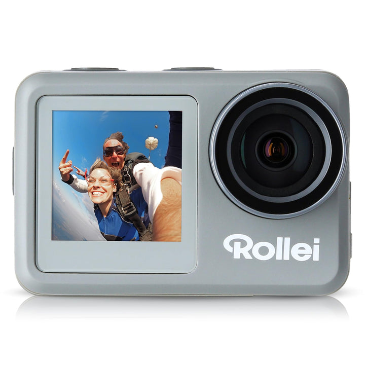 Rollei Action-Cam 9s Plus I 4K 60fps Unterwasserkamera mit Selfie-Display, Bildstabilisierung, Zeitr