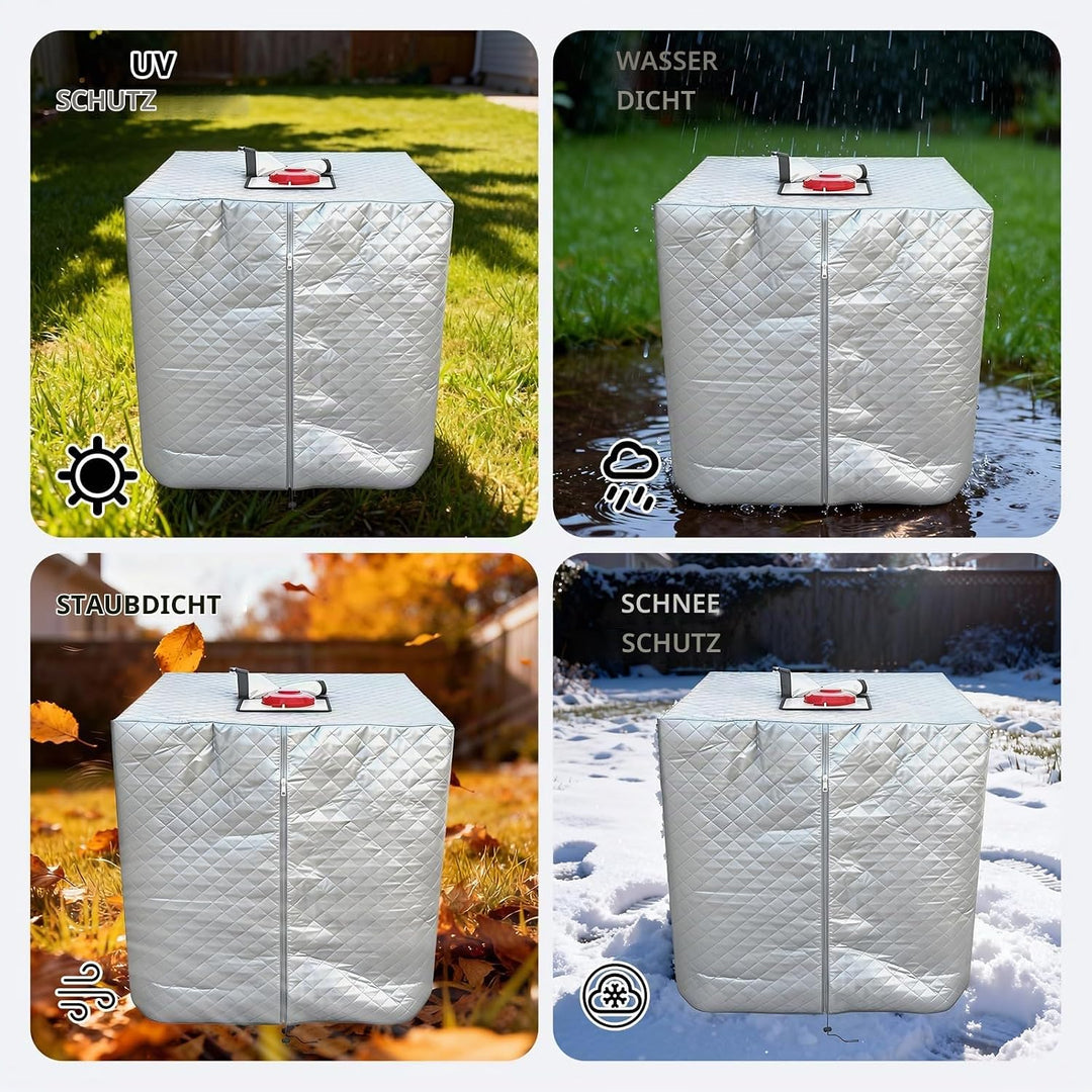 IBC Tank Abdeckung, IBC Wärmedämmung Regenschutz Container Cover IBC Schutzhülle frostsicher Abdeckp