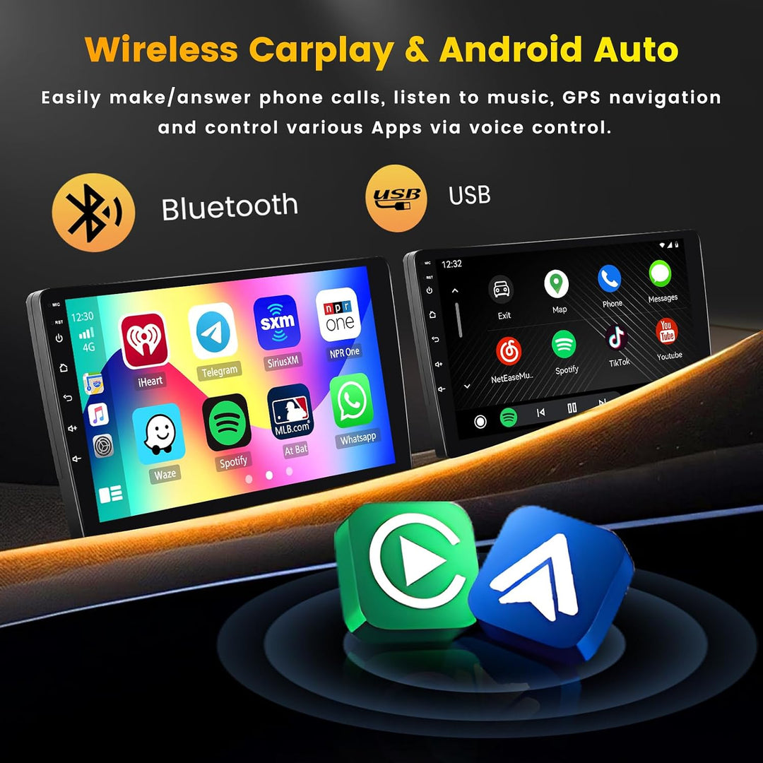 Hikity Android 15 Autoradio für Peugeot 308 2007-2015 9 Zoll CarPlay 2+64G, 2+64G