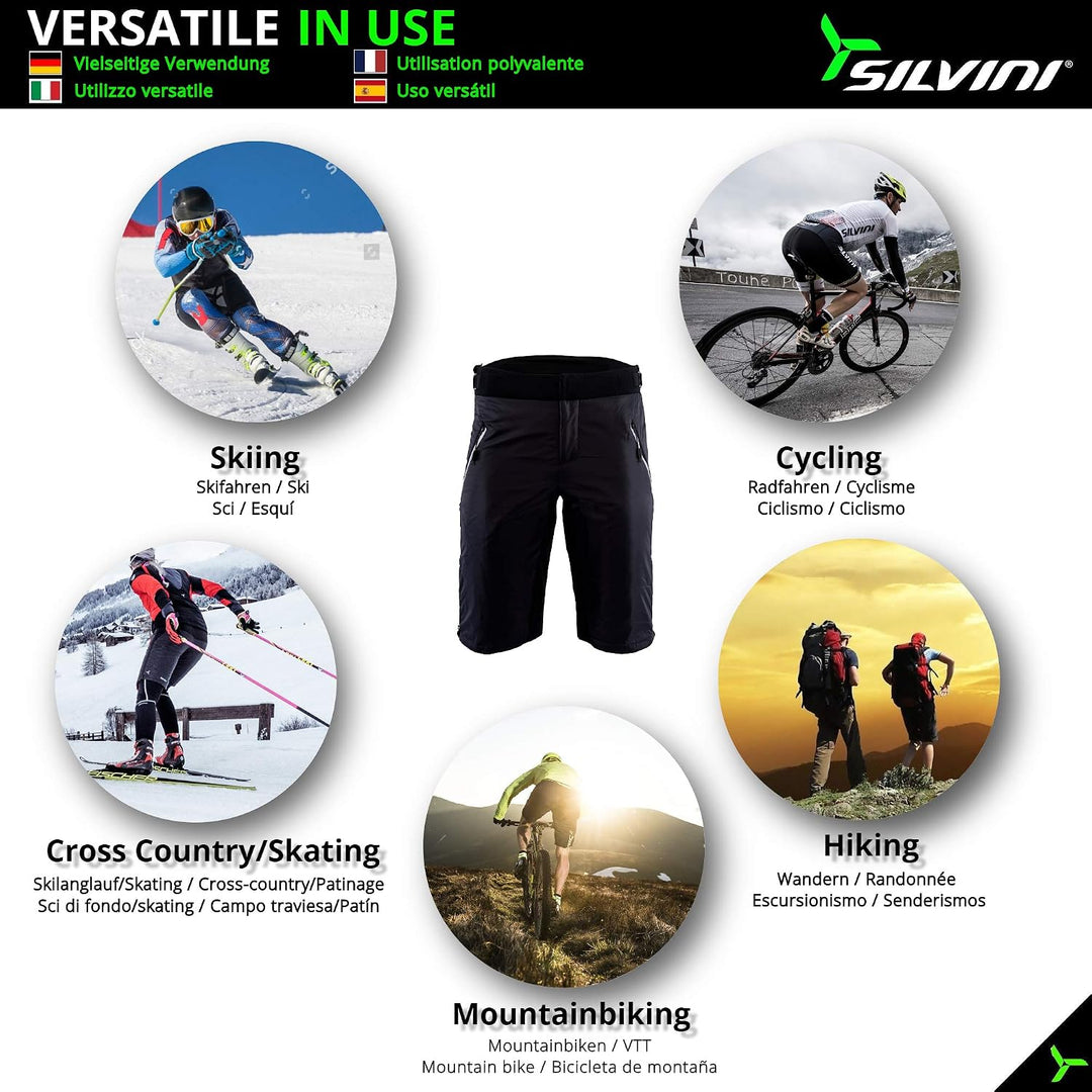 SILVINI Sud Primalofthose Herren kurz Rainlegs Herren Kurze Regenhose Chaps Herren Chaps Fahrradhose