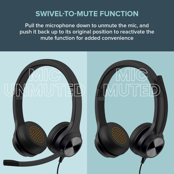 CREATIVE Chat USB On-Ear Wired Headset mit Flip-to-Mute Noise Cancelling-Mikrofon, SmartComms-Kit, I