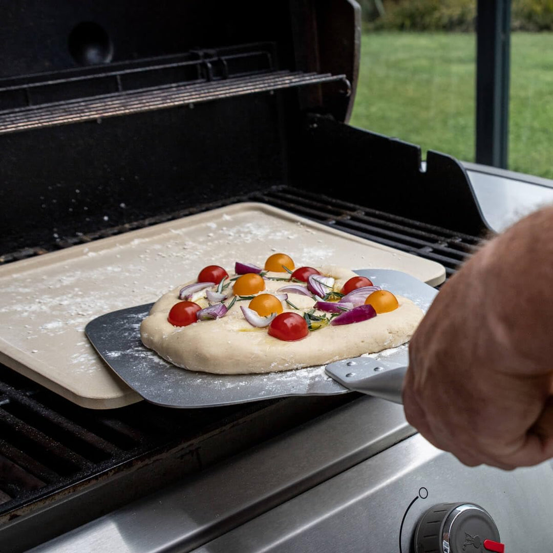 Boska Pizzastein Deluxe Rechteckig/Für den Backofen und der Grill/Pizzen in Steinofenqualität/Schöne