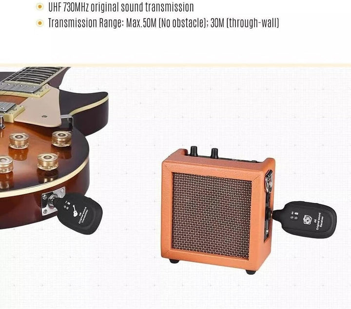 SEAFRONT Das Drahtlose Gitarrensystem, der Drahtlose Gitarrensender und der Empfänger mit Einer Late
