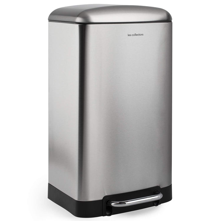 Les Collectors Tret-Mülleimer N°875 / Edelstahl/Silber, 40 L/rechteckig und praktisch, Metall, Silbe