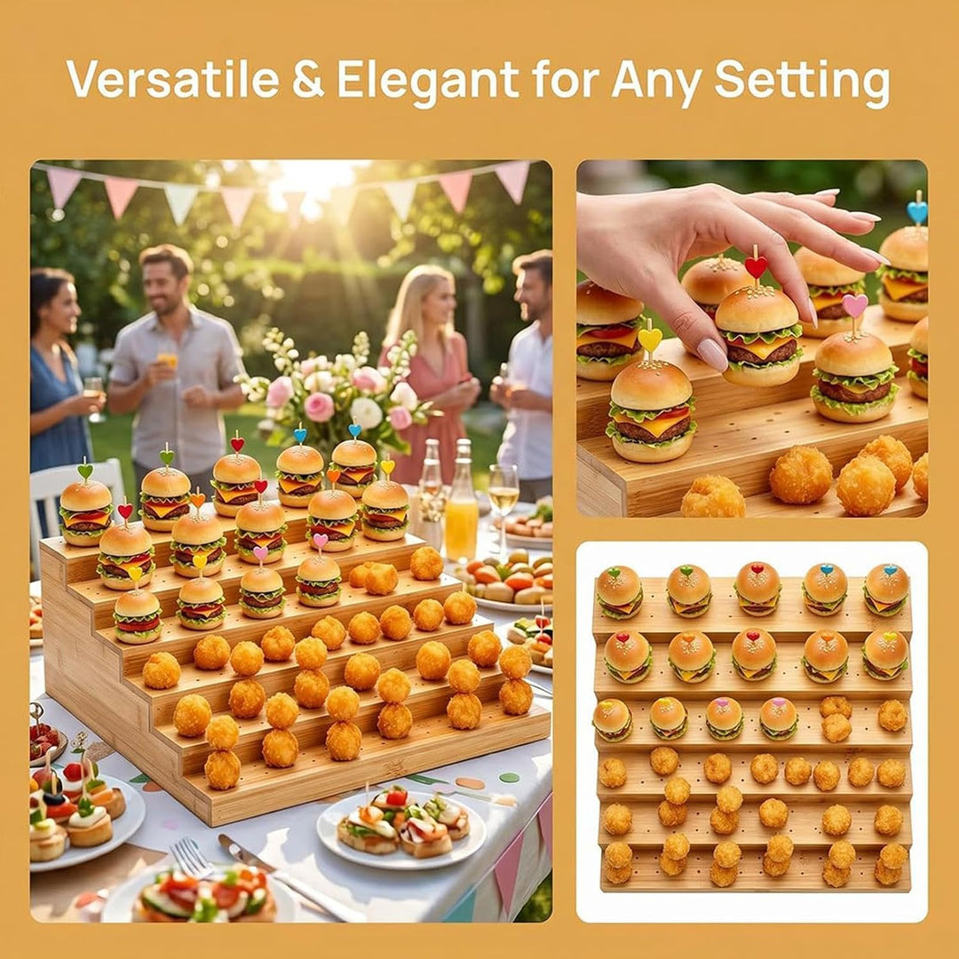 Eleganter Spiessständer, gestufter Obsthalter, tragbares Fleischregal, Cocktail-Party, Buffet-Displa