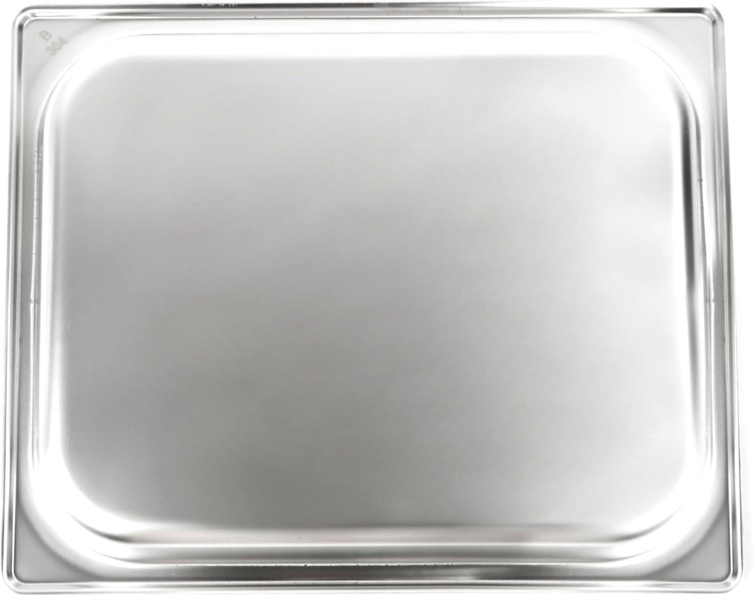 METRO Professional Grillpfanne aus Edelstahl, Gastronorm GN 1/2, 31 × 21 × 4.5 cm, Spülmaschinengeei