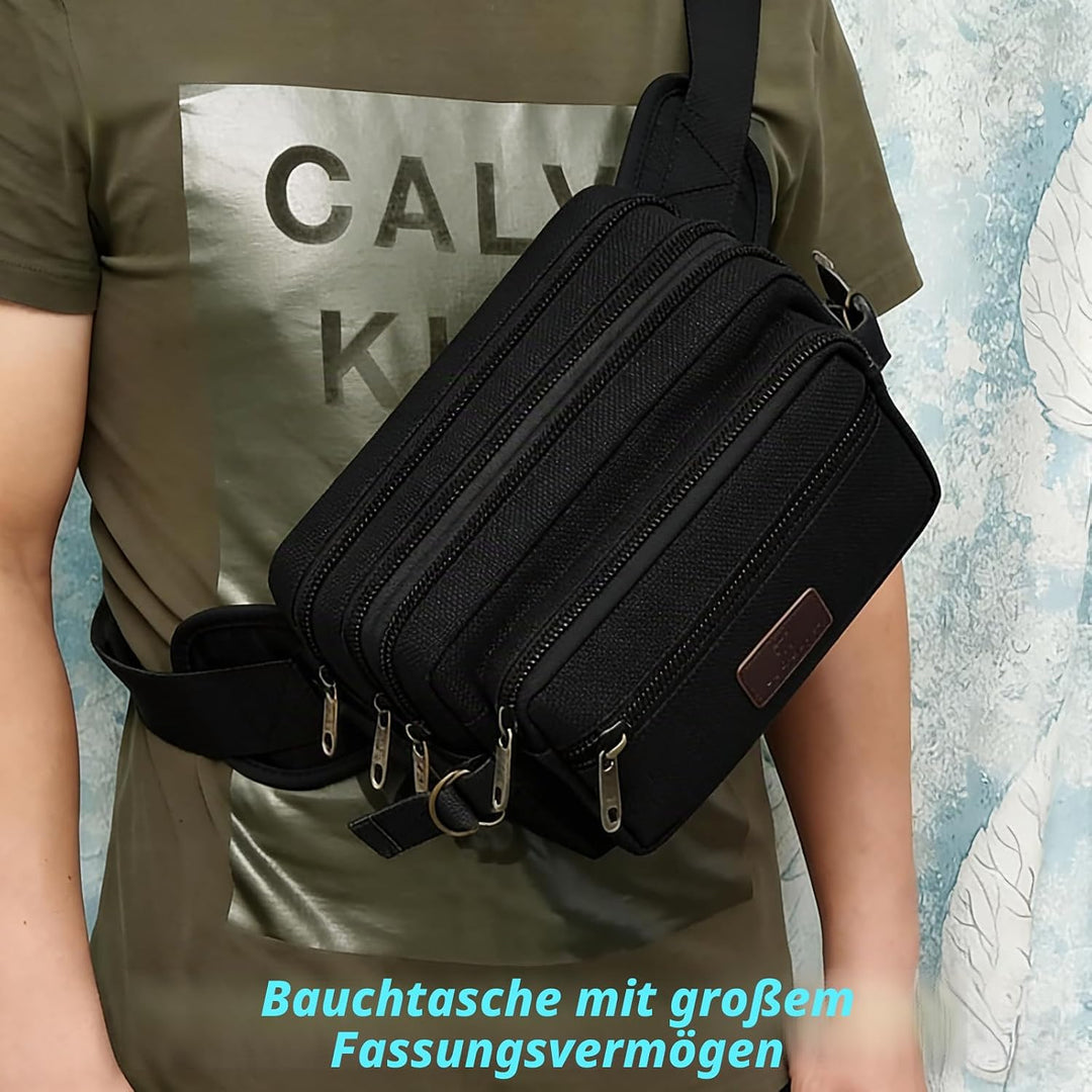Bauchtasche Grosse Kapazität für Herren Damen, SUNSEATON Gürteltasche,Multifunktionale Sport Hüfttas