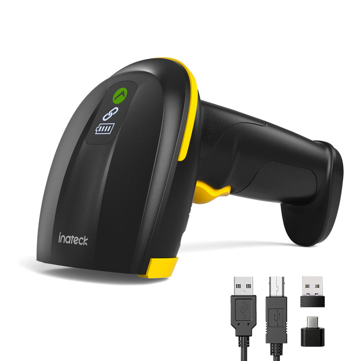 Inateck Barcode Scanner Kabellos 2D mit Display, 1D 2D QR Code Scanner