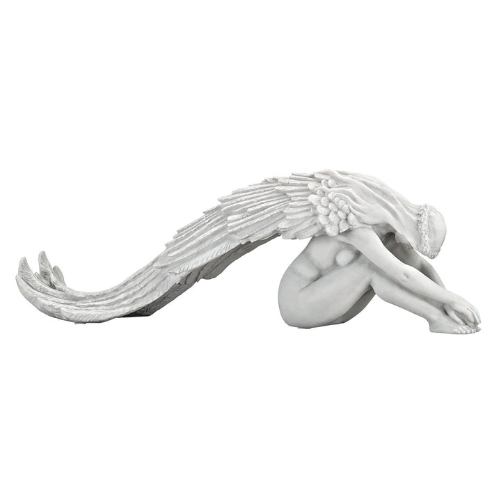 Design Toscano Gnadenengle Gartenstatue, Polyresin, antikes steingrau, 61 cm Extended Grace (Erweite