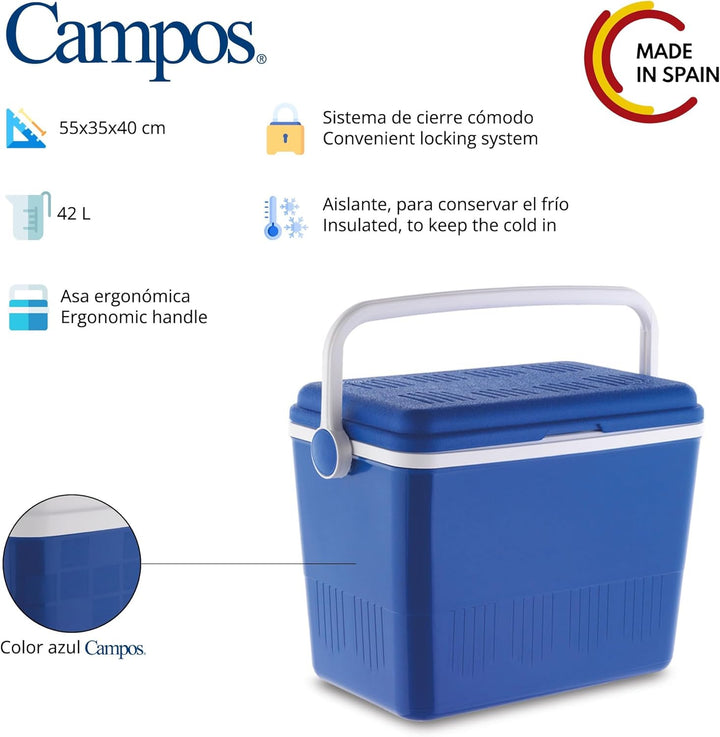 Campos 14400 Kühlbox für unterwegs, hermetischer Verschluss 42 l