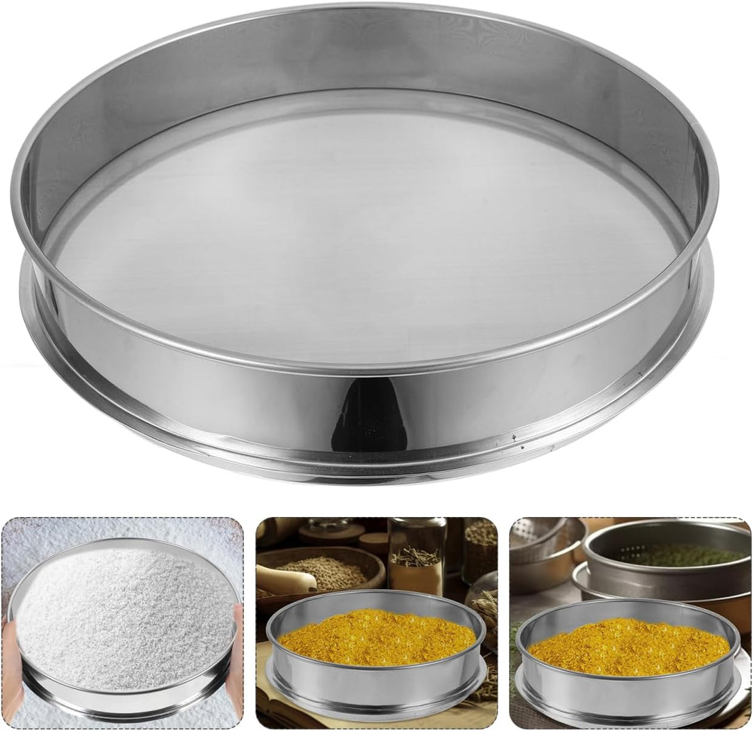 BESTOMZ Edelstahl Kräuter Pollen Hash Extractor stapelbar Sichter 100 Mikron Shaker