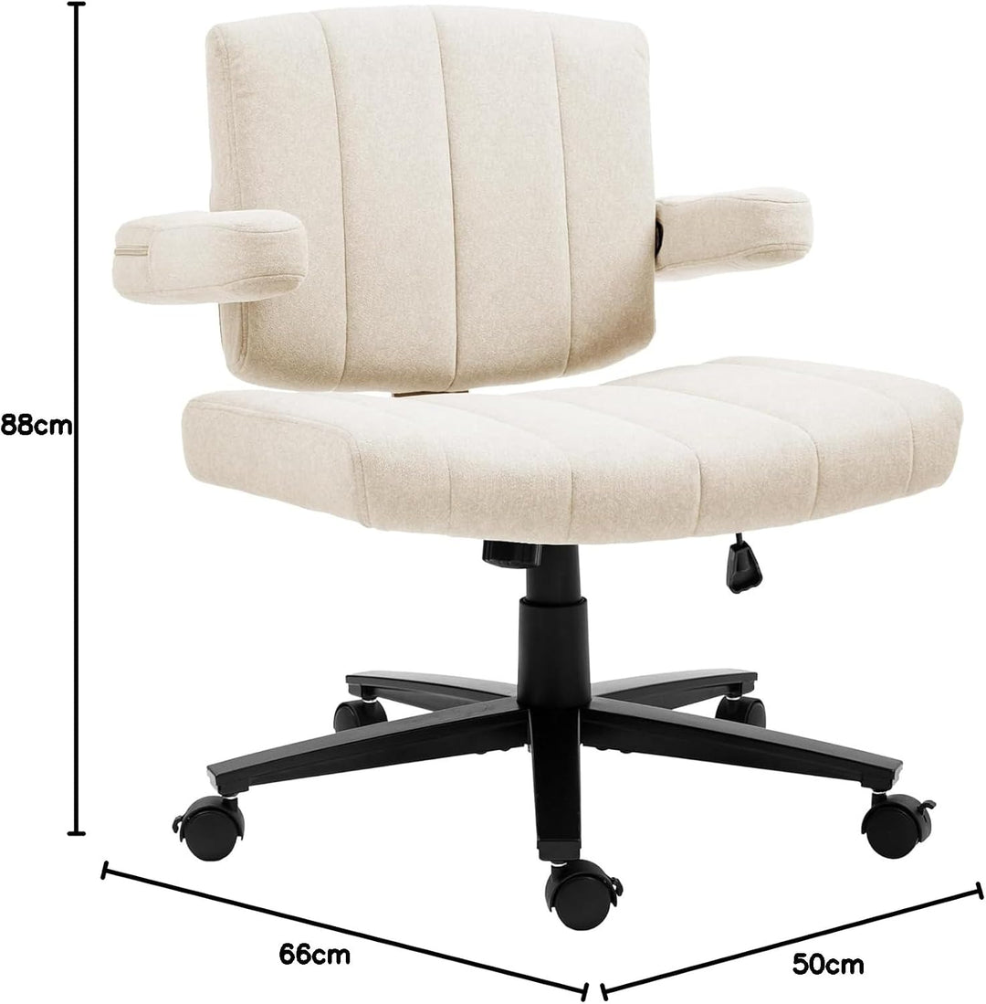 Vigosit Criss Cross Chair mit Rädern, verstellbarebreite Armlehne Criss Cross Chair, Anti-Grip-Stoff
