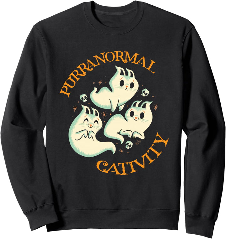 Purranormal Cativity Funny Halloween Costume Ghost Cats Gift Sweatshirt