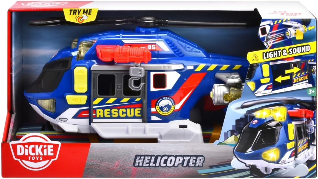 Dickie Toys - Spielzeug-Helikopter für Kinder ab 3 Jahre, gross (39 cm) - Rettungs-Hubschrauber mit
