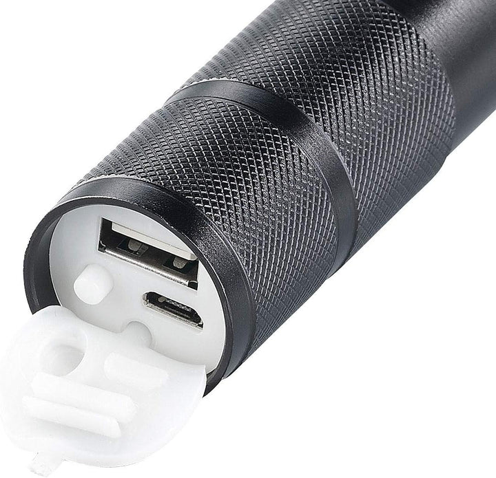 Akku Taschenlampe: 2in1-LED-Taschenlampe und Powerbank, 260 lm, 10 W, 1.200 mAh, 2er-Set (aufladbare