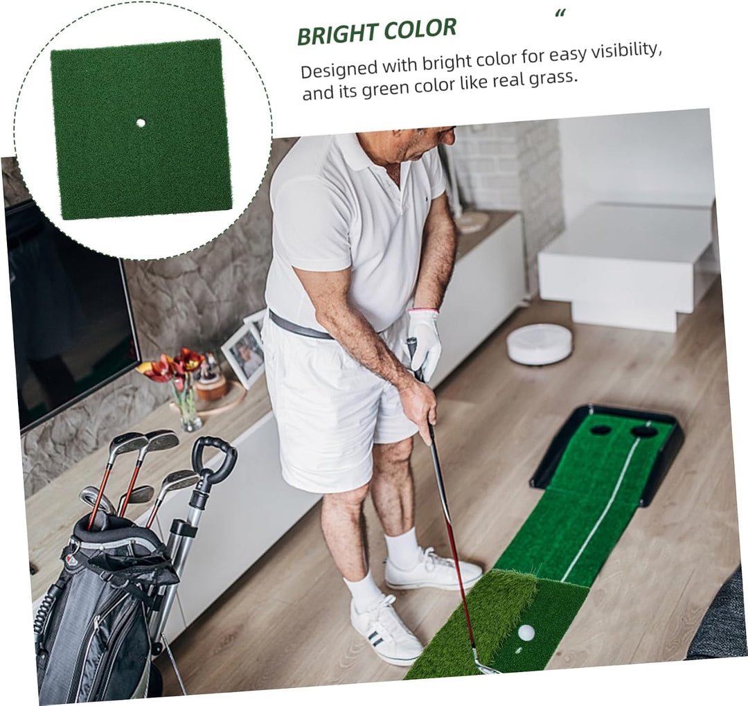 Kisangel Übungsmatte und Sichtbar aus Kunstrasen und Eva 30x30cm Golf Leicht Tragbare für Anfänger u