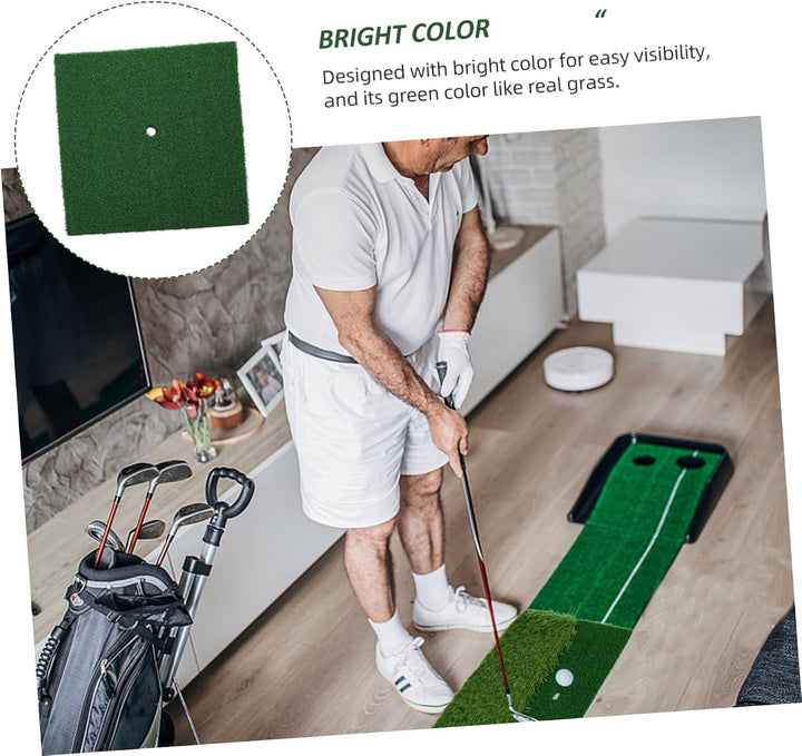 Kisangel Übungsmatte und Sichtbar aus Kunstrasen und Eva 30x30cm Golf Leicht Tragbare für Anfänger u