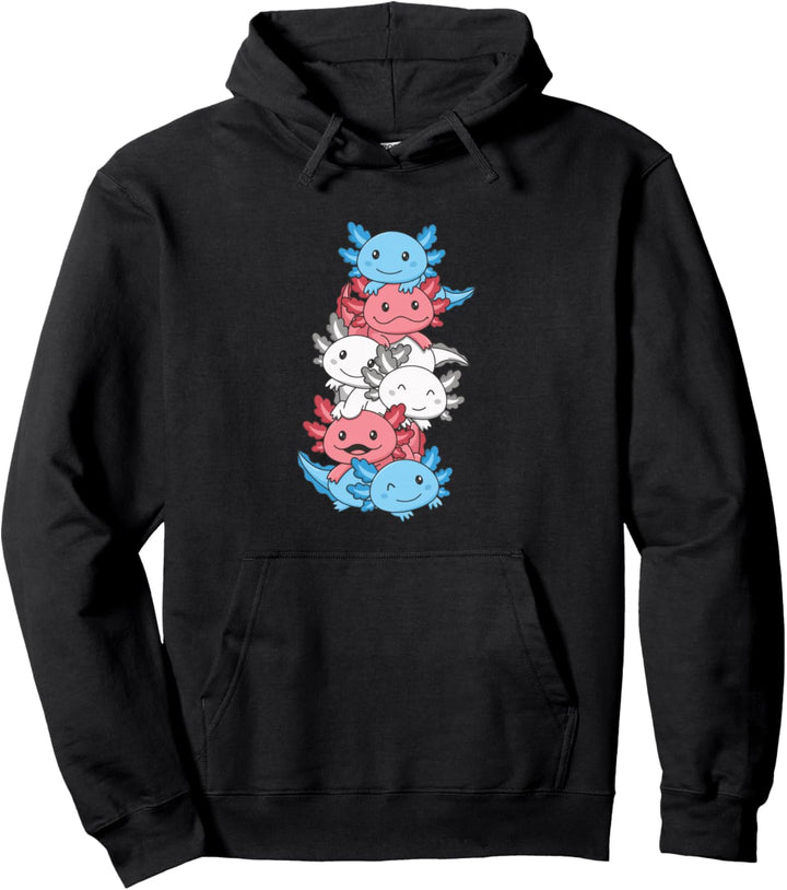 Transgender Flagge Trans Pride LGBTQ Axolotl Pullover Hoodie
