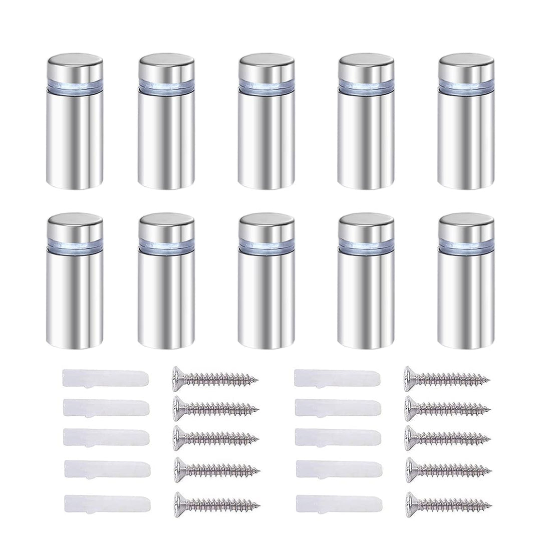 Qrity 20 x Abstandshalter Montagekleinteile Werbeglas Acryl Abstandshalter, Edelstahl, 12X40mm, mit
