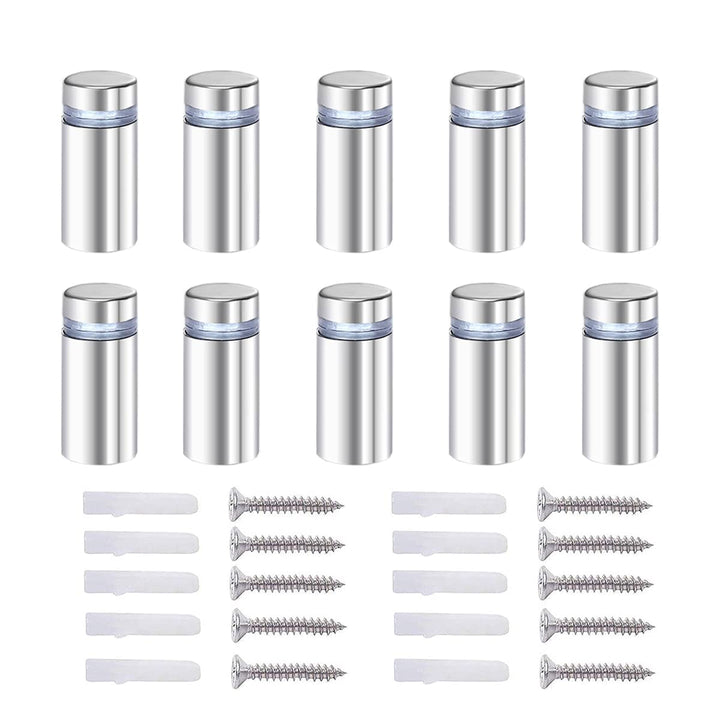 Qrity 20 x Abstandshalter Montagekleinteile Werbeglas Acryl Abstandshalter, Edelstahl, 12X40mm, mit